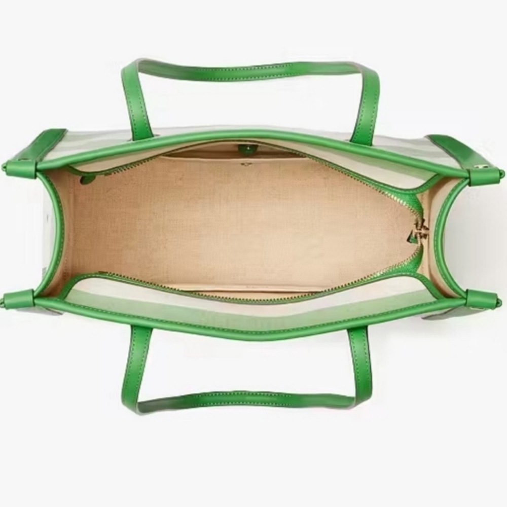 💚🔹️ KATE SPADE🔹️ Market Cabana Canvas Medium Tote ✨️💚 - Picture 5 of 10